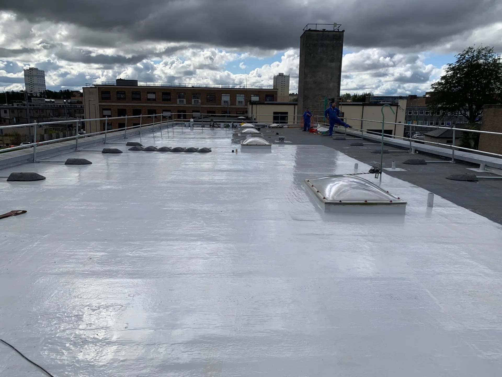 Commercial flat roof repairs Scotland by Modern Roofing