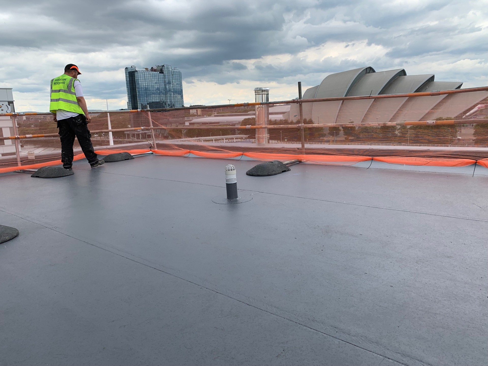 Single ply membrane roof installation Scotland by Modern Roofing