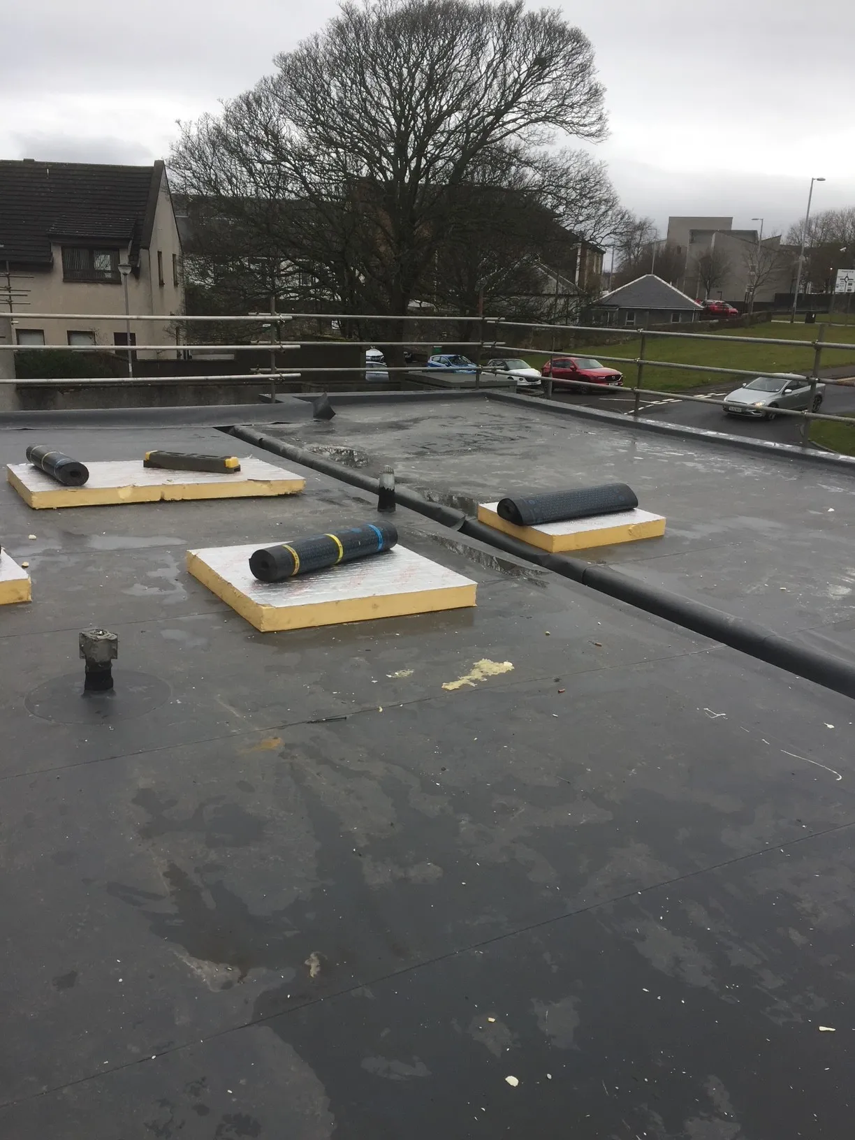 Kingspan insulation and tapered insulation installation on the Ayrshire school roof