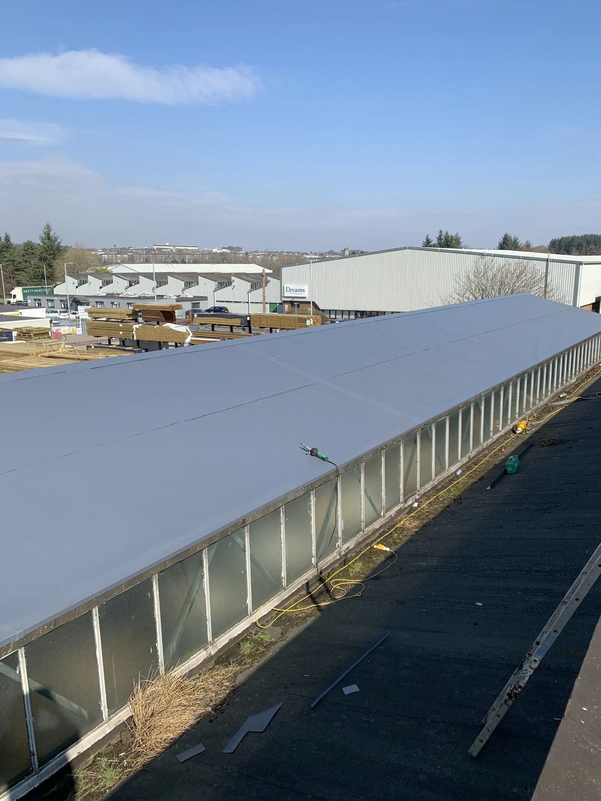 Industrial roofing Lanarkshire project by Modern Roofing Scotland