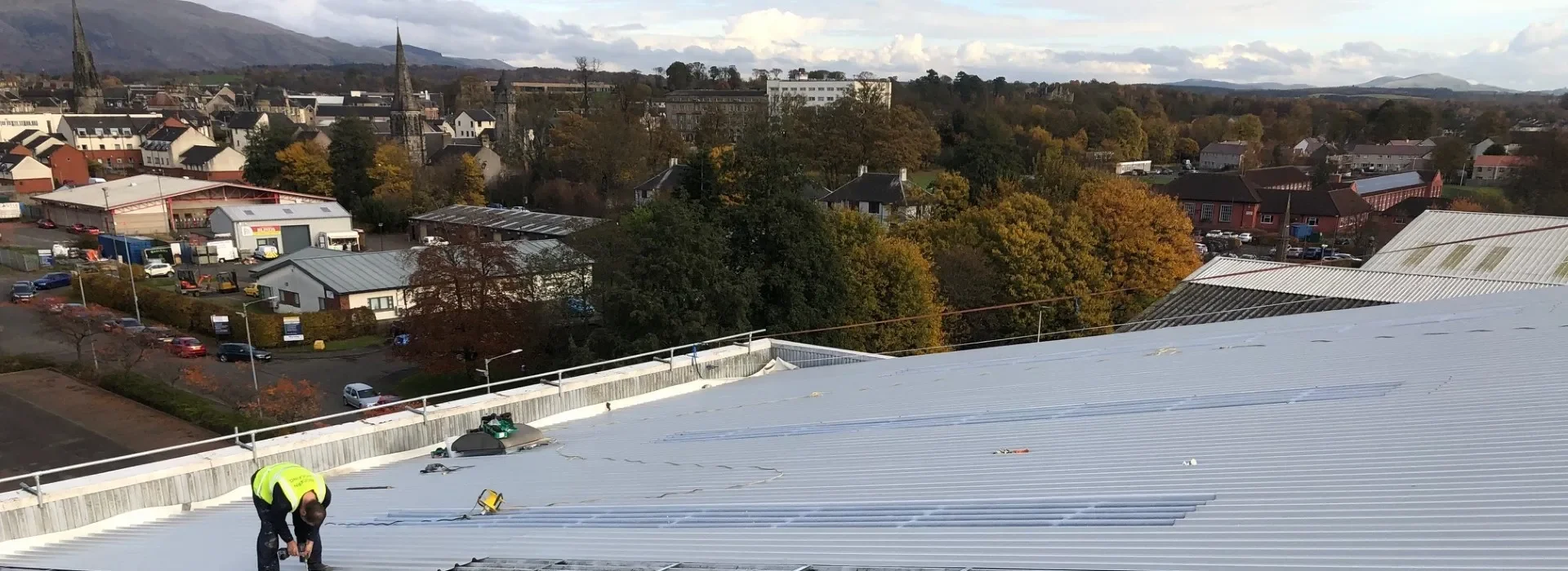 Industrial roof overcladding Scotland by Modern Roofing
