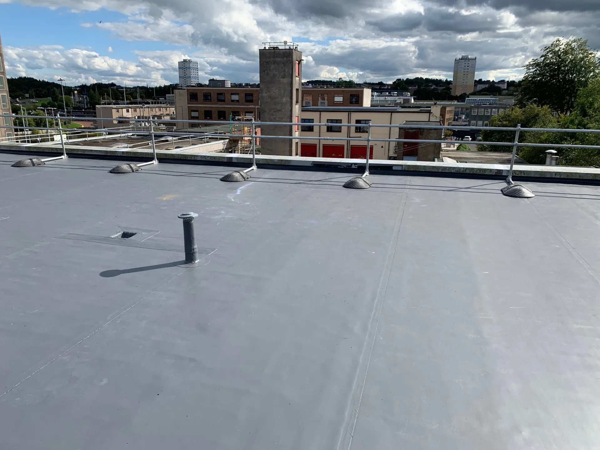 Police station flat roof membrane Scotland