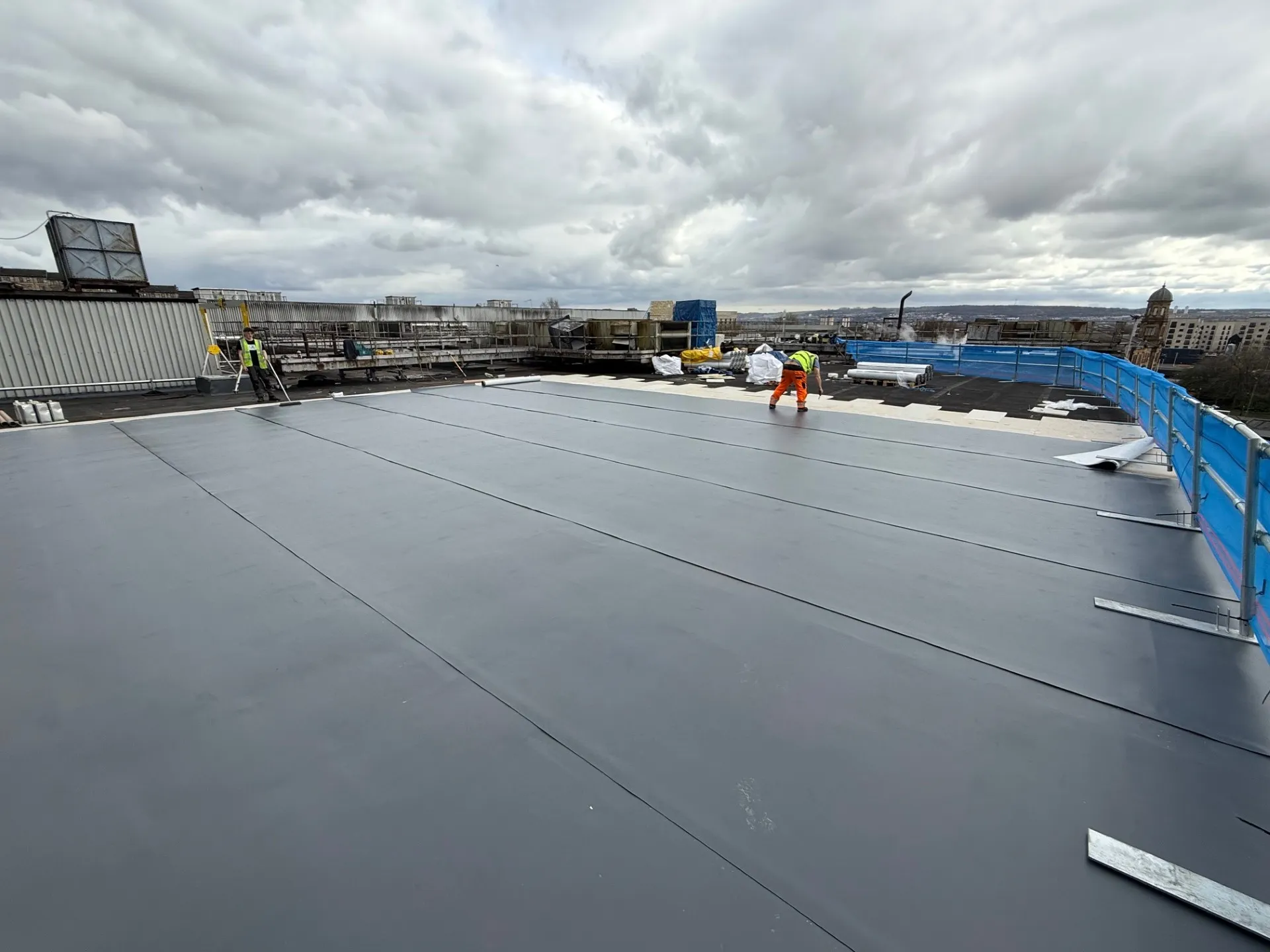 Sika membrane refurbishment works in progress.