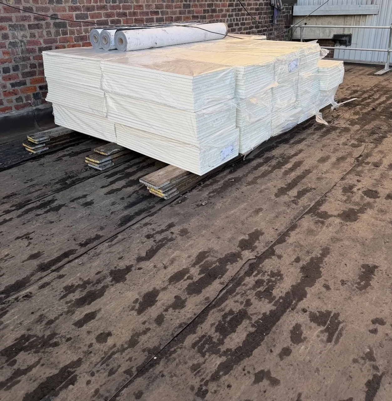 Additional strip off image from Lanark Sheriff Court roof replacement by Modern Roofing