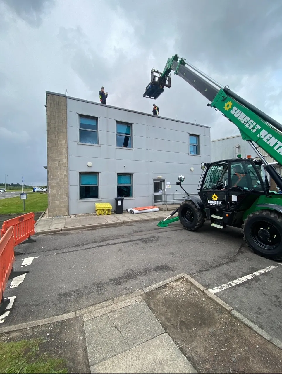 Material loading and logistics for the large Cumbernauld site.
