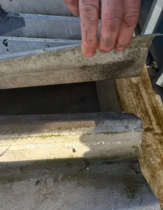 Loose metal roof sheet identified during survey