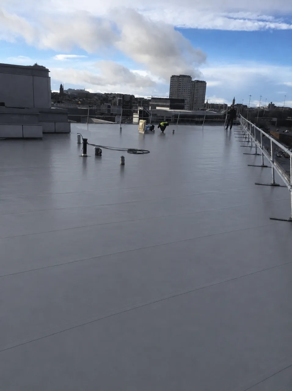 Commercial roofing work by Modern Roofing