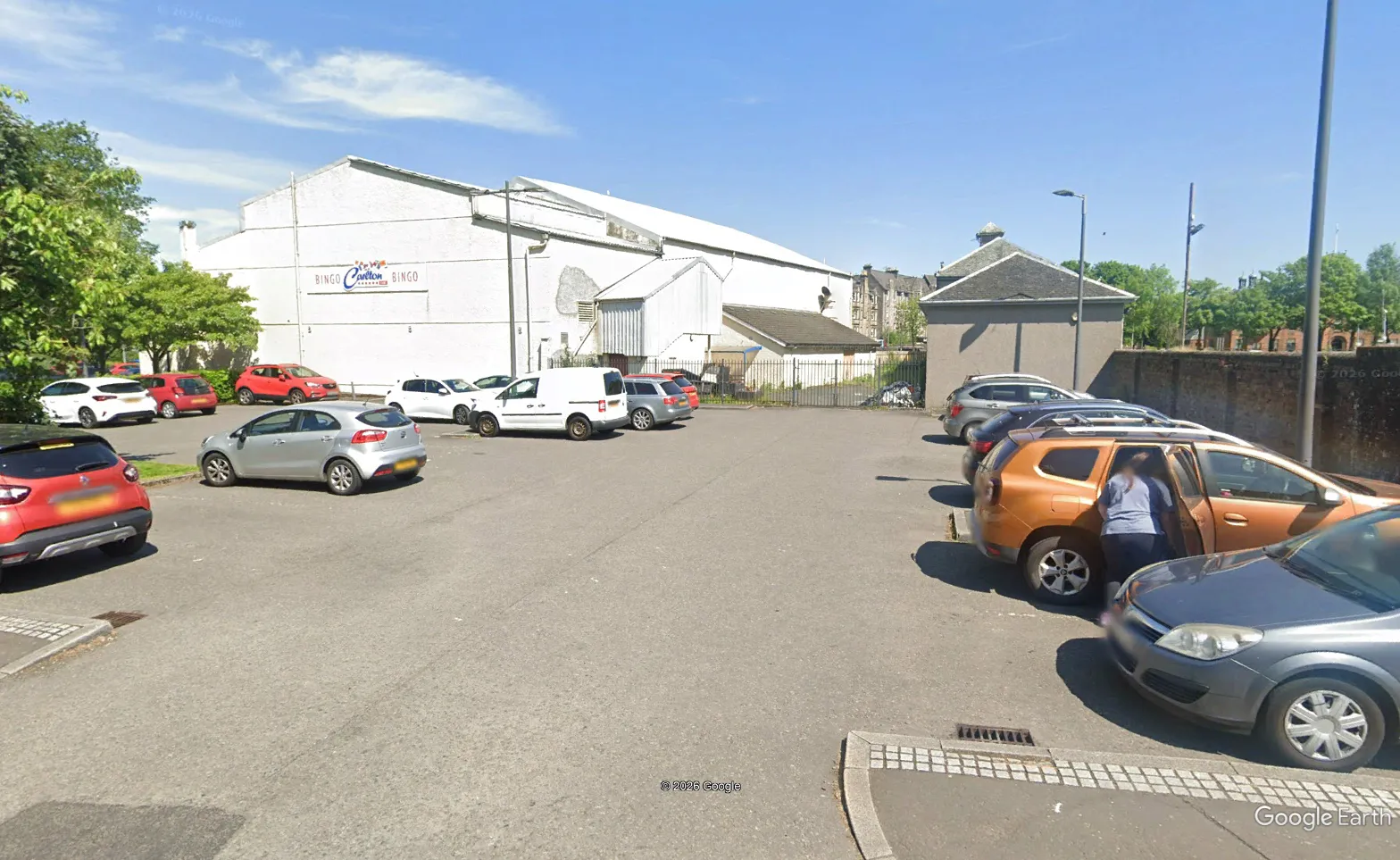 Completed goosewing-grey Euroclad roof at Carlton Bingo Dumbarton