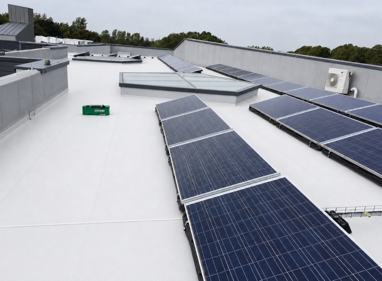 Industrial roof detail completed by Modern Roofing Scotland